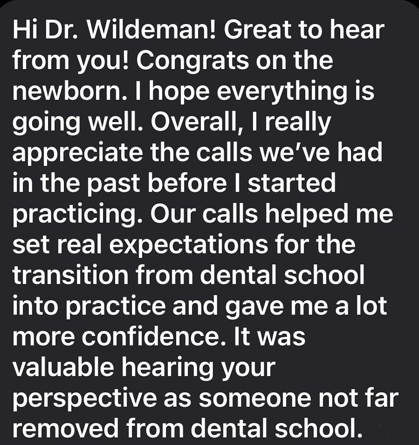 New dentist gained confidence transitioning from school to practice